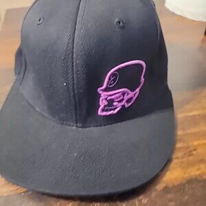 Black Metal Mulisha Men's Embroidered Pink Hat Cap Flexfit S/M